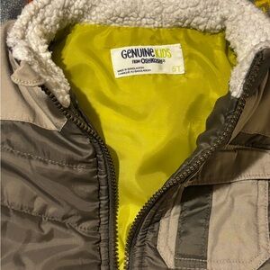 Genuine Kids OshKosh Brown Vest with Lime Green Lining